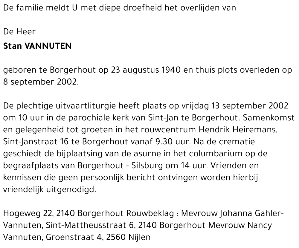 Stan VANNUTEN