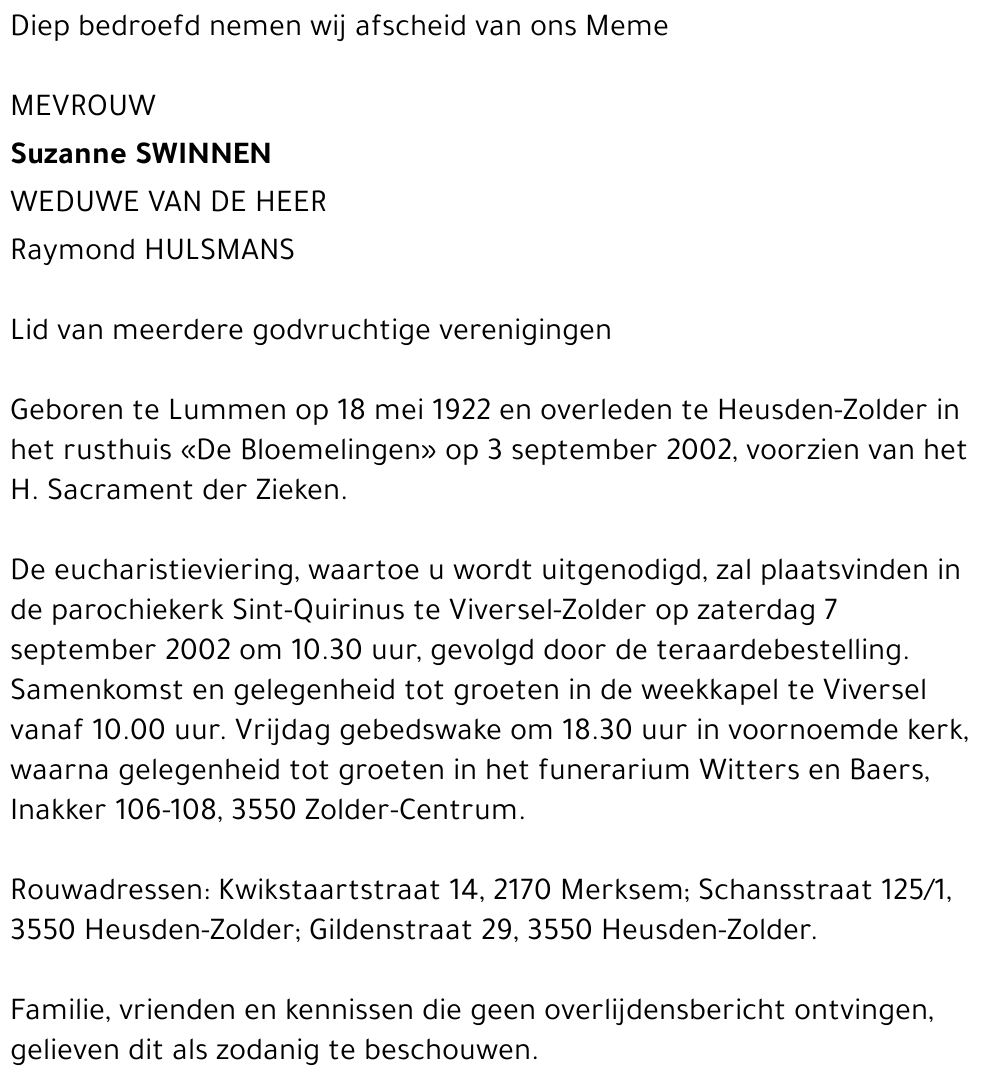 Suzanne Swinnen