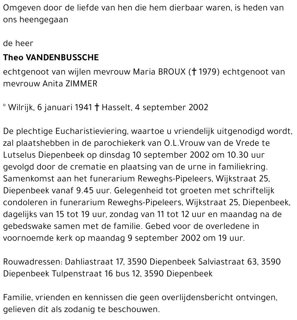 Theo VANDENBUSSCHE