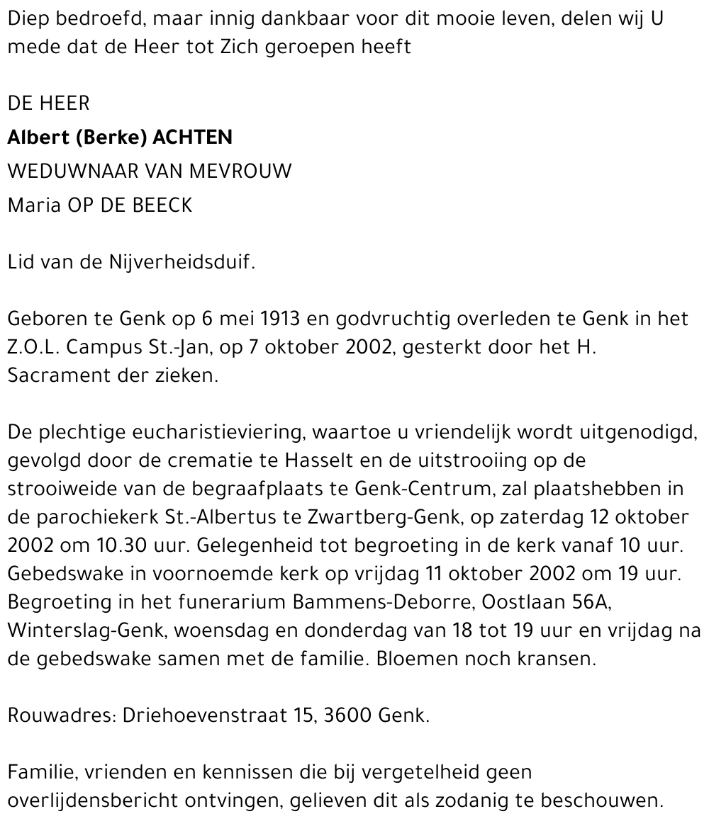 Albert (Berke) Achten