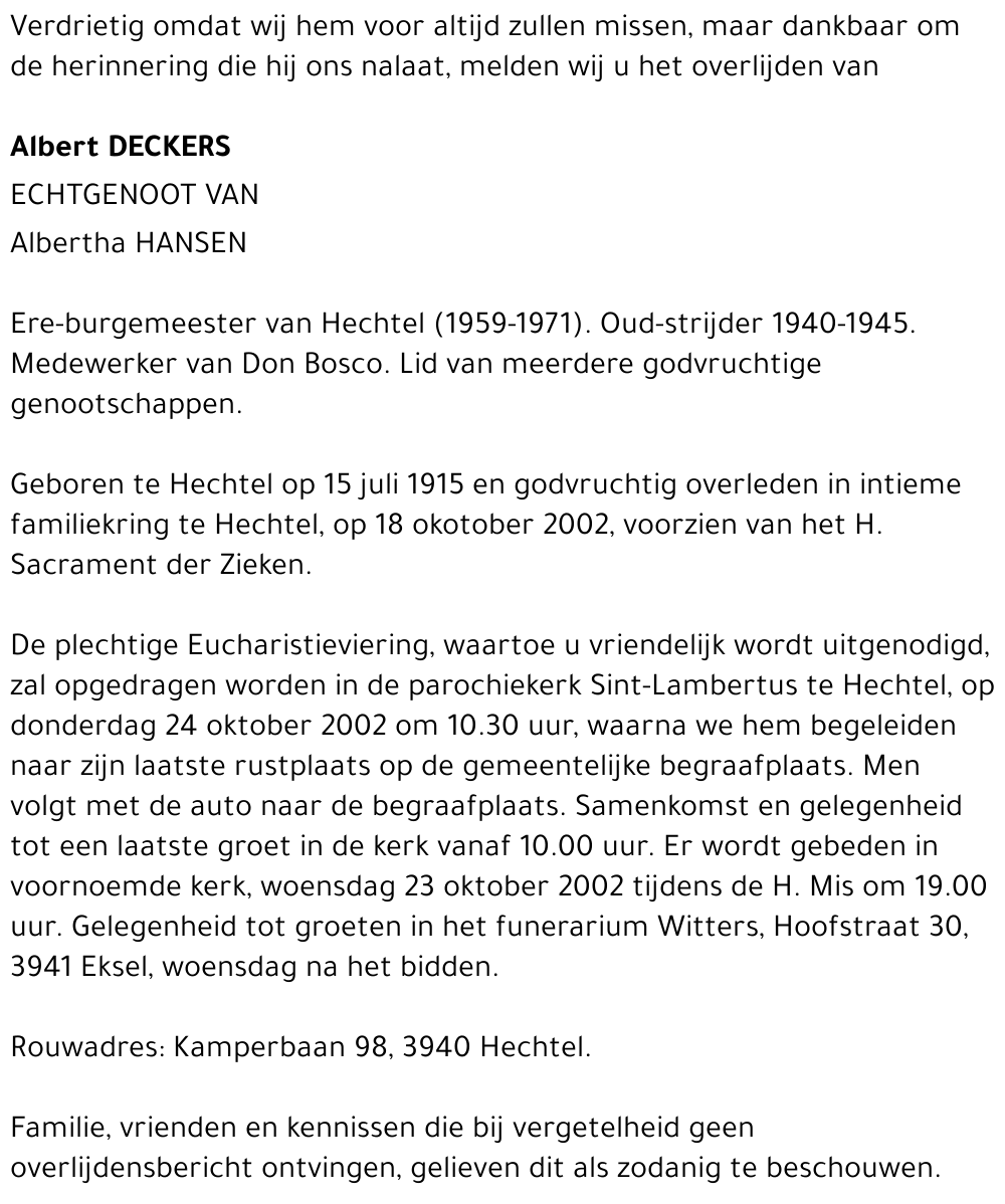 Albert Deckers