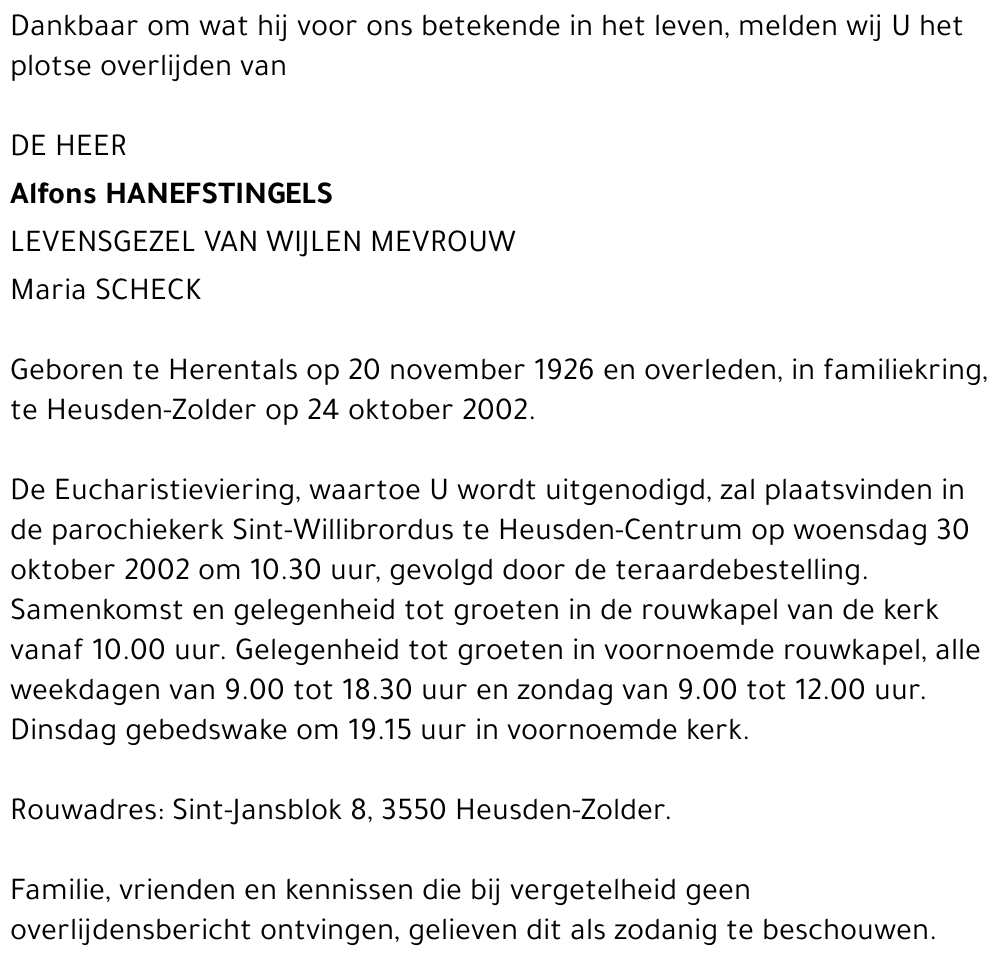 Alfons Hanefstingels