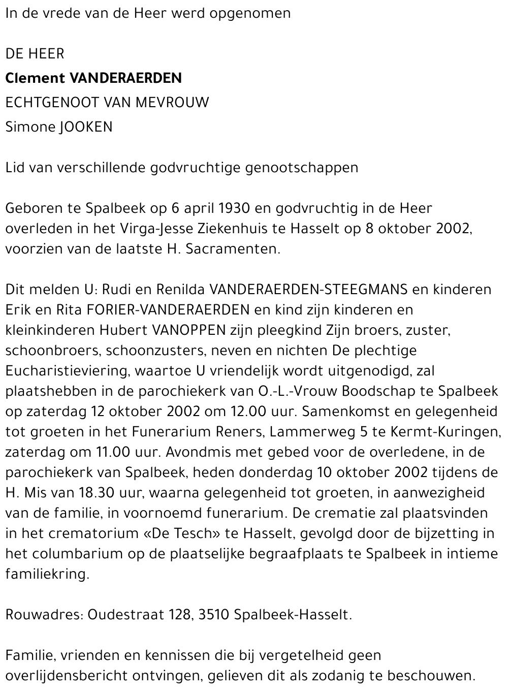 Clement Vanderaerden