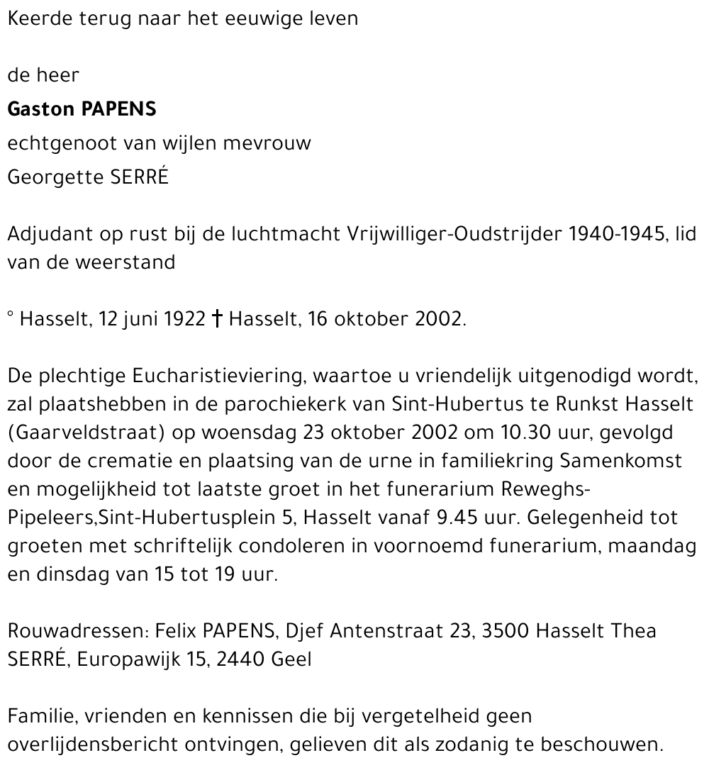 Gaston PAPENS