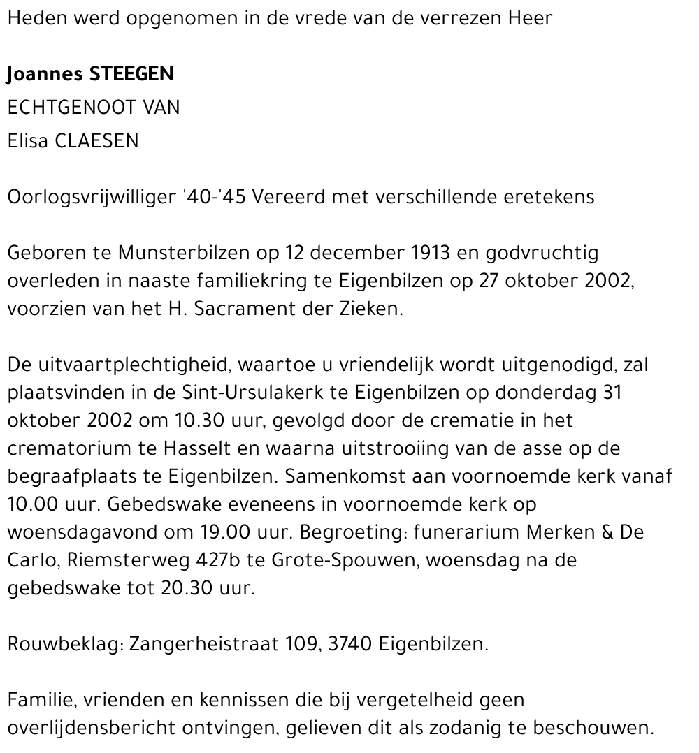 Joannes Steegen