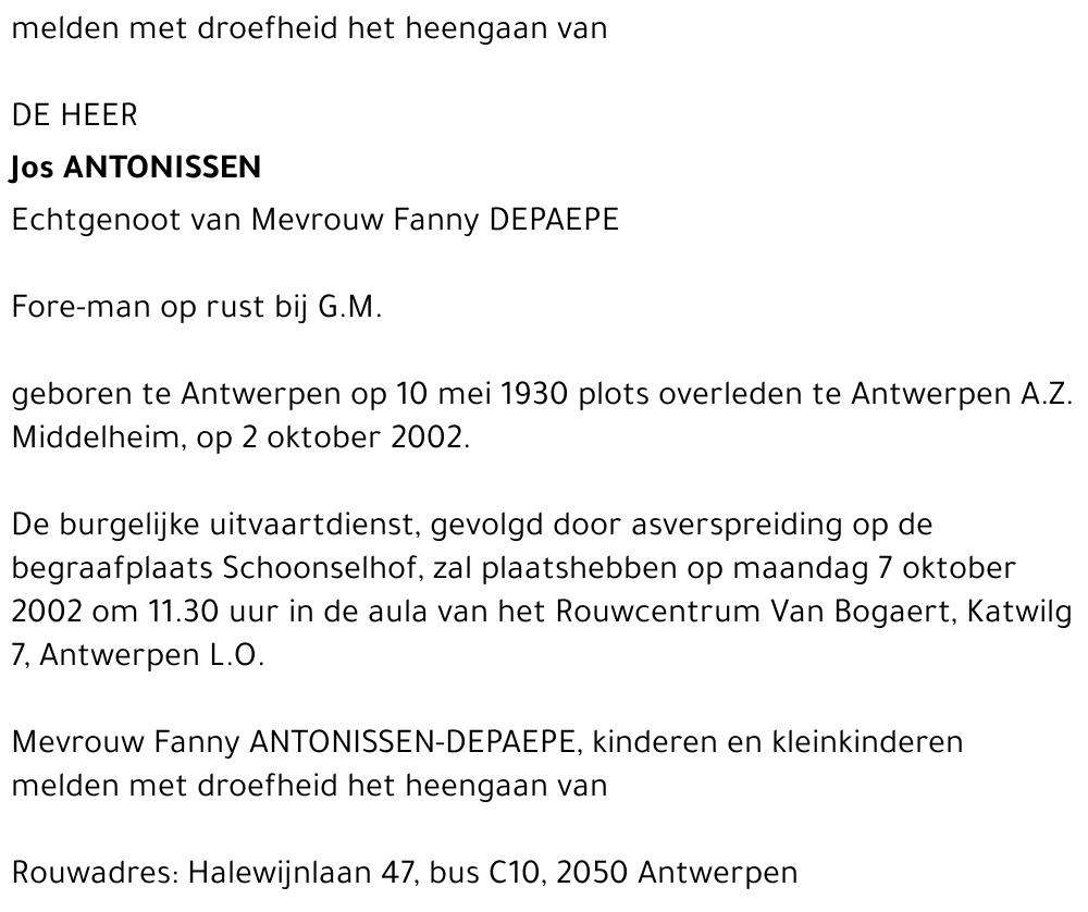 Jos Antonissen