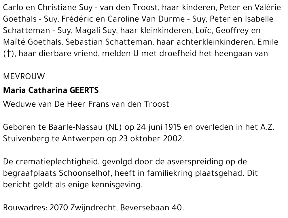 Maria Catharina Geerts