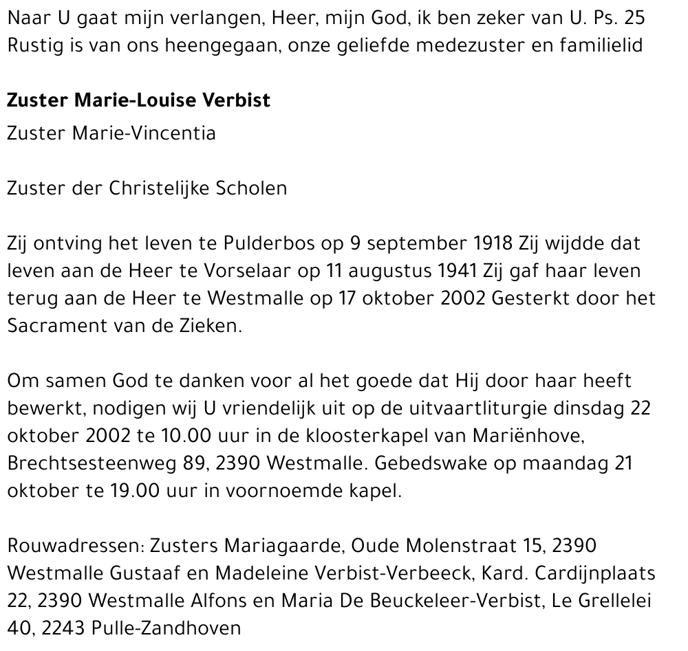 Marie-Louise Verbist