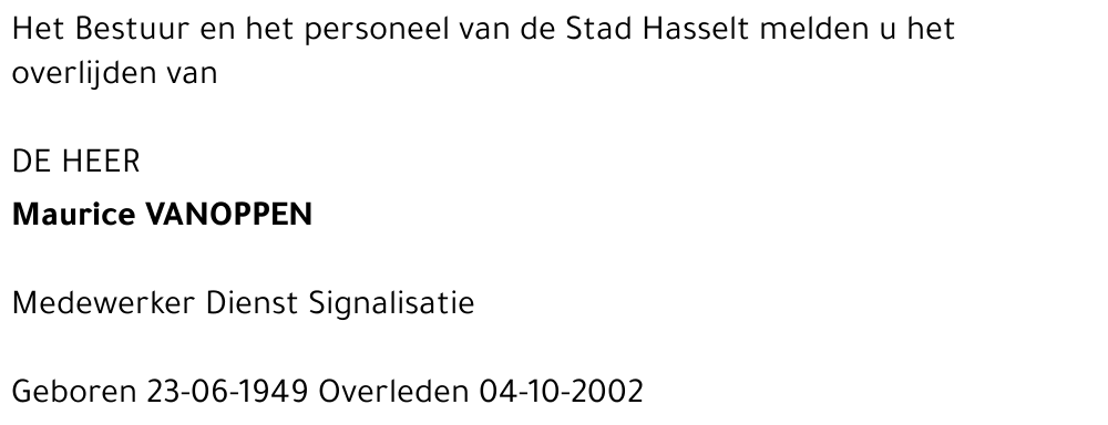 Maurice VANOPPEN
