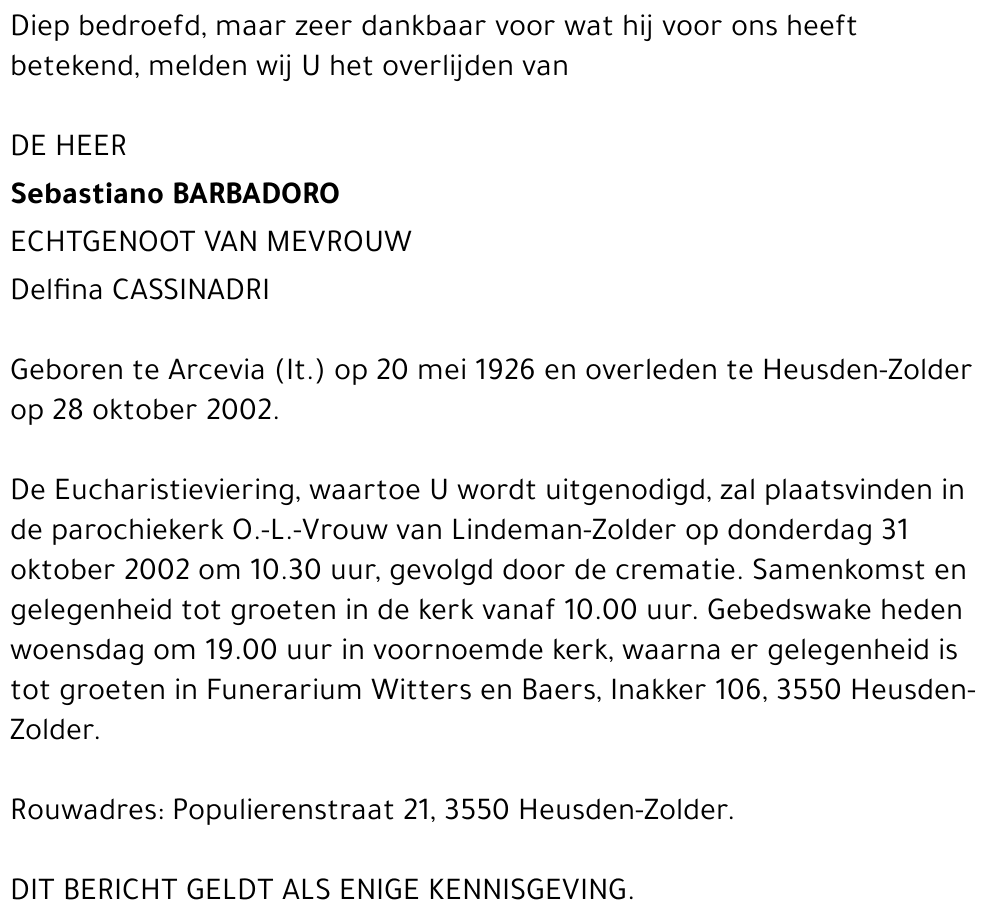 Sebastiano Barbadoro