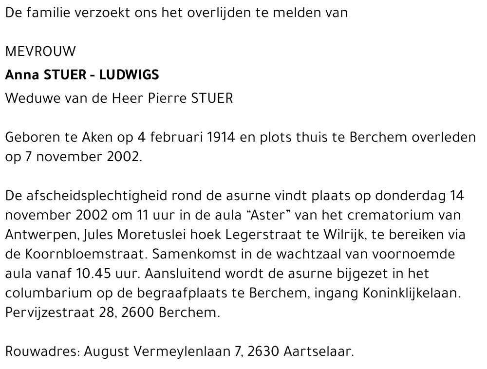 Anna Stuer - Ludwigs