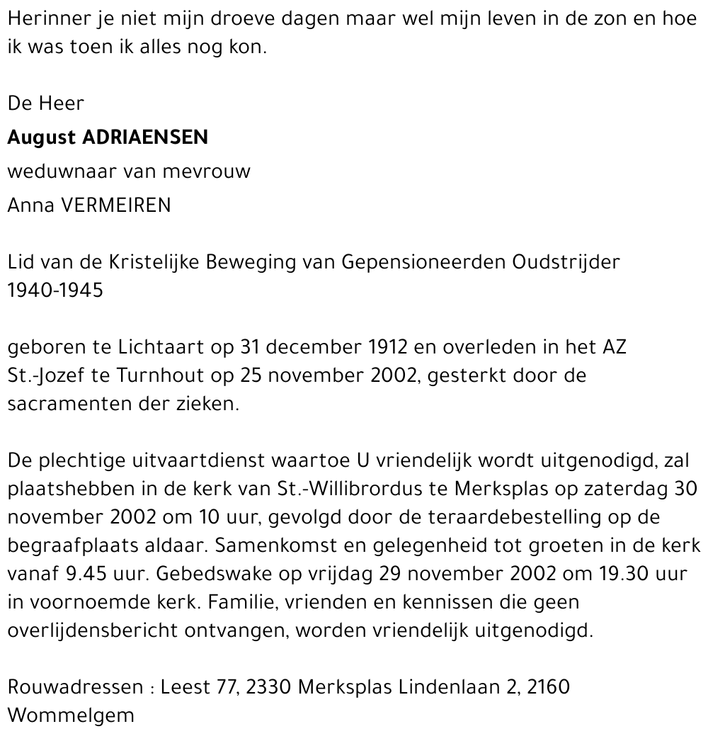 August Adriaensen