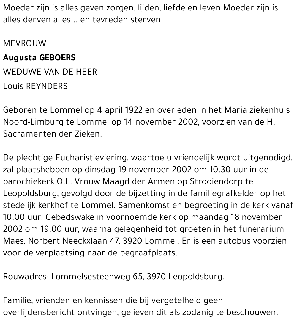 Augusta Geboers