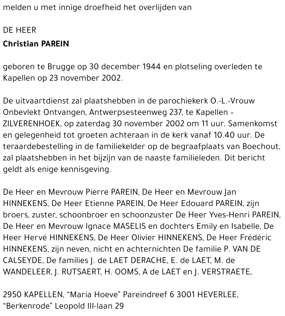 Christian PAREIN