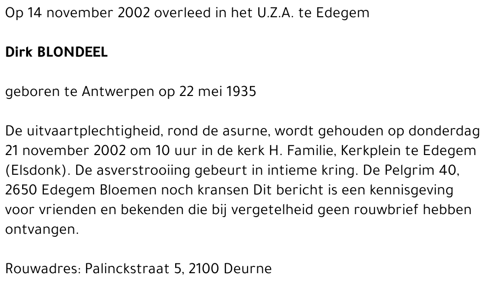 Dirk BLONDEEL