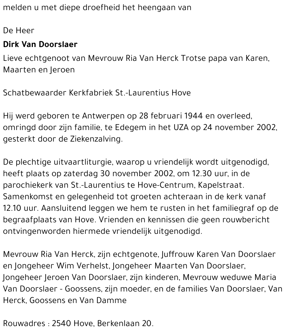 dirk van doorslaer