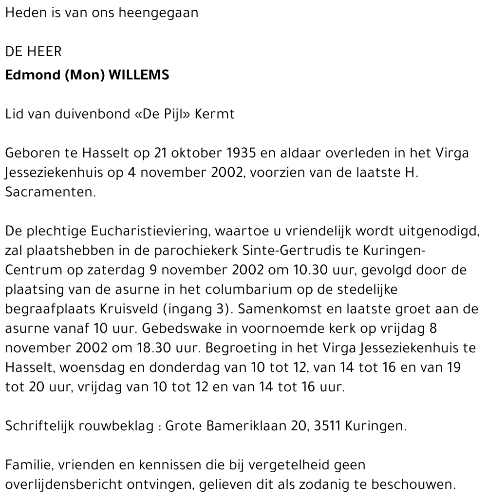 Edmond (Mon) Willems