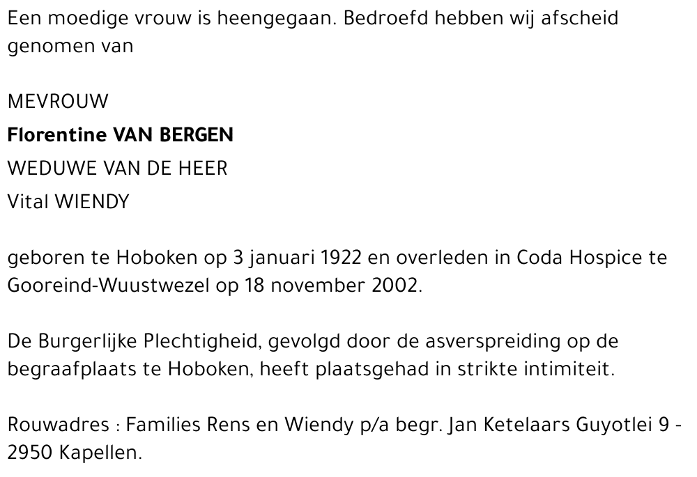 Florentine Van Bergen