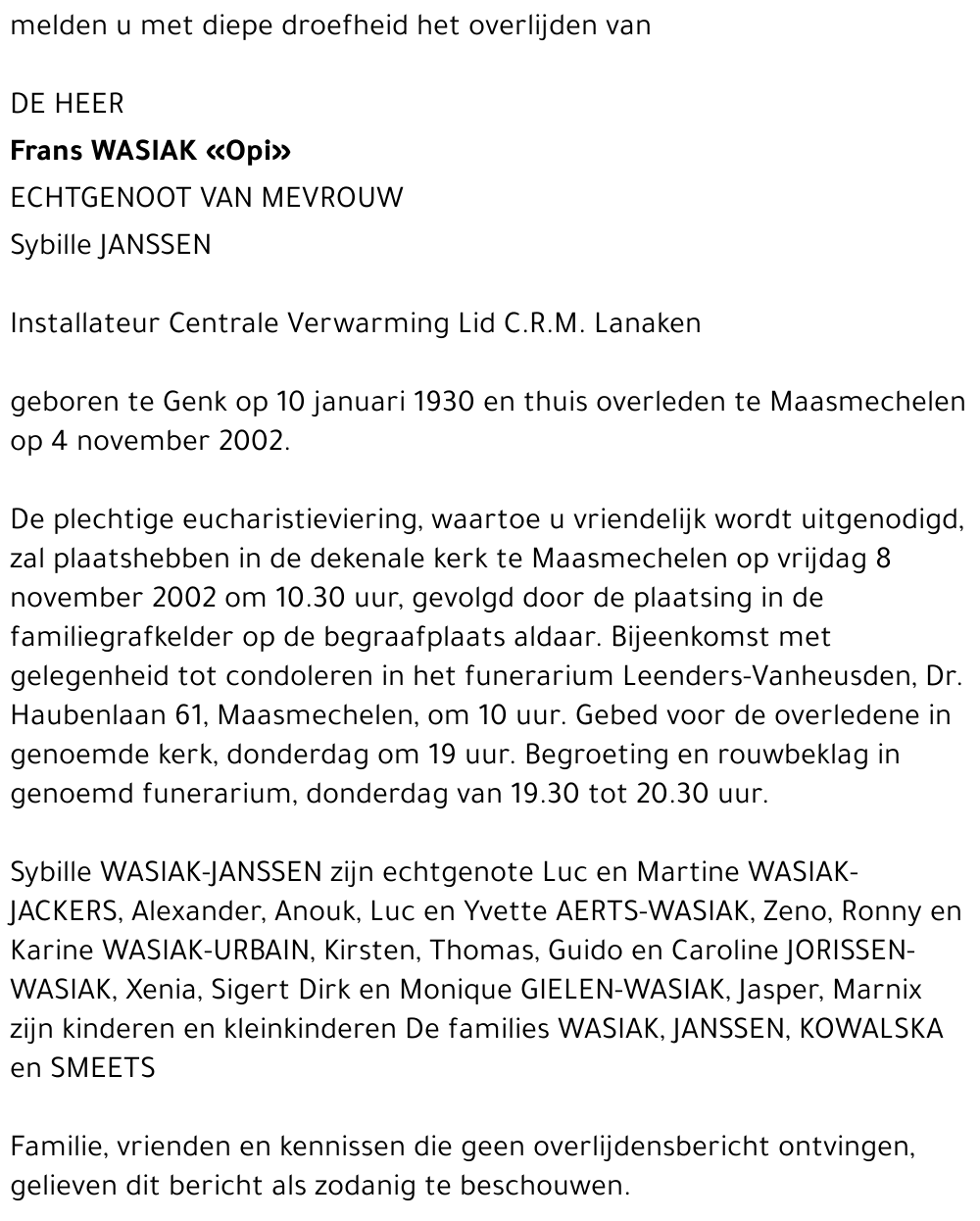 Frans Wasiak