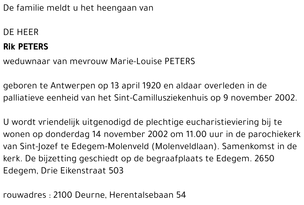 Hendrik PETERS