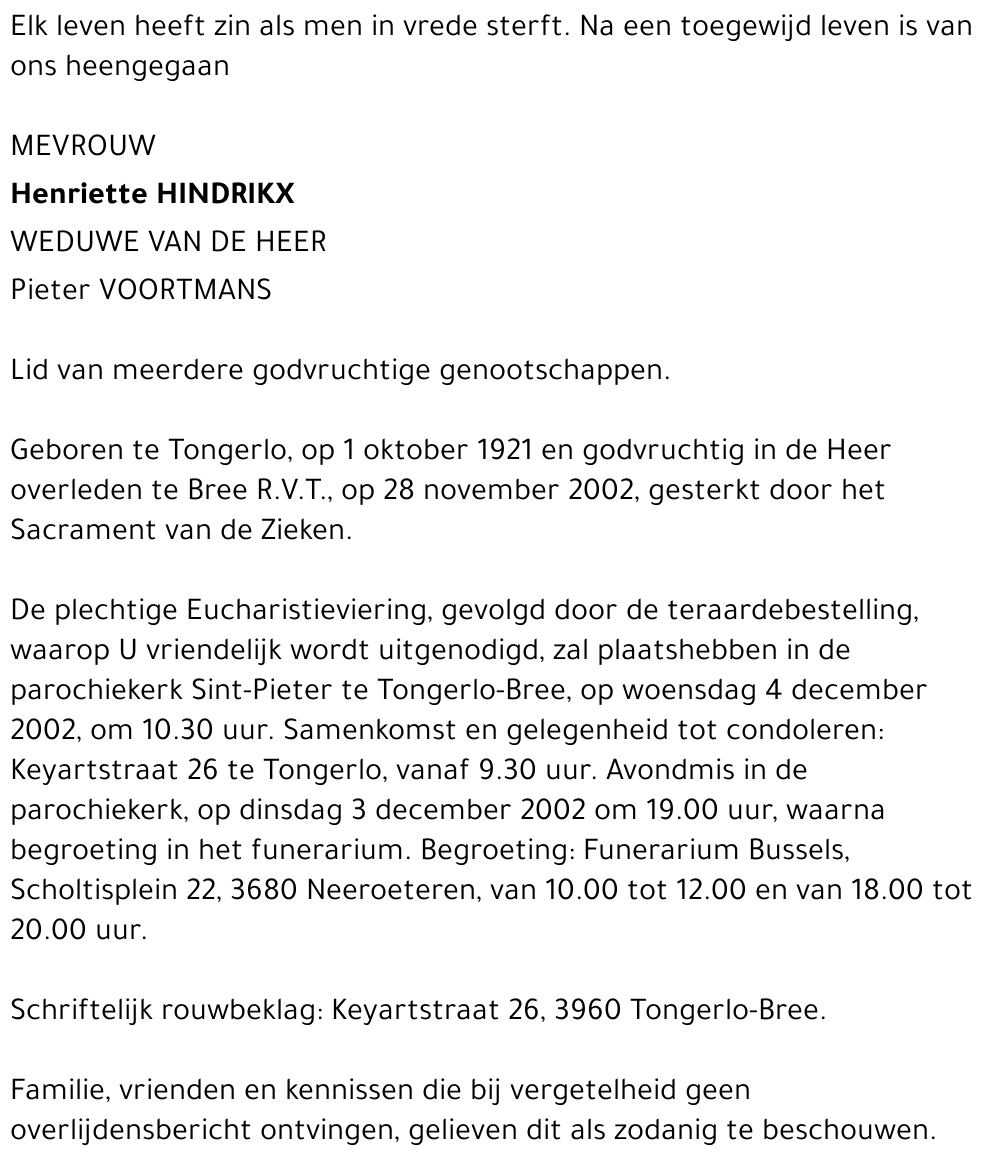 Henriette Hindrikx