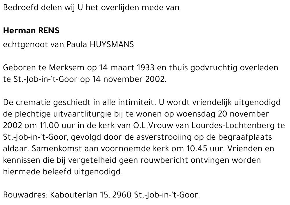 HERMAN RENS