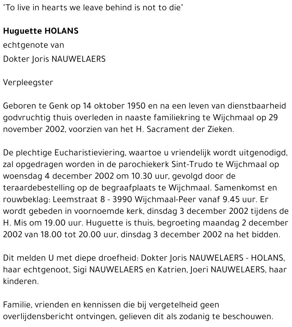 Huguette Holans