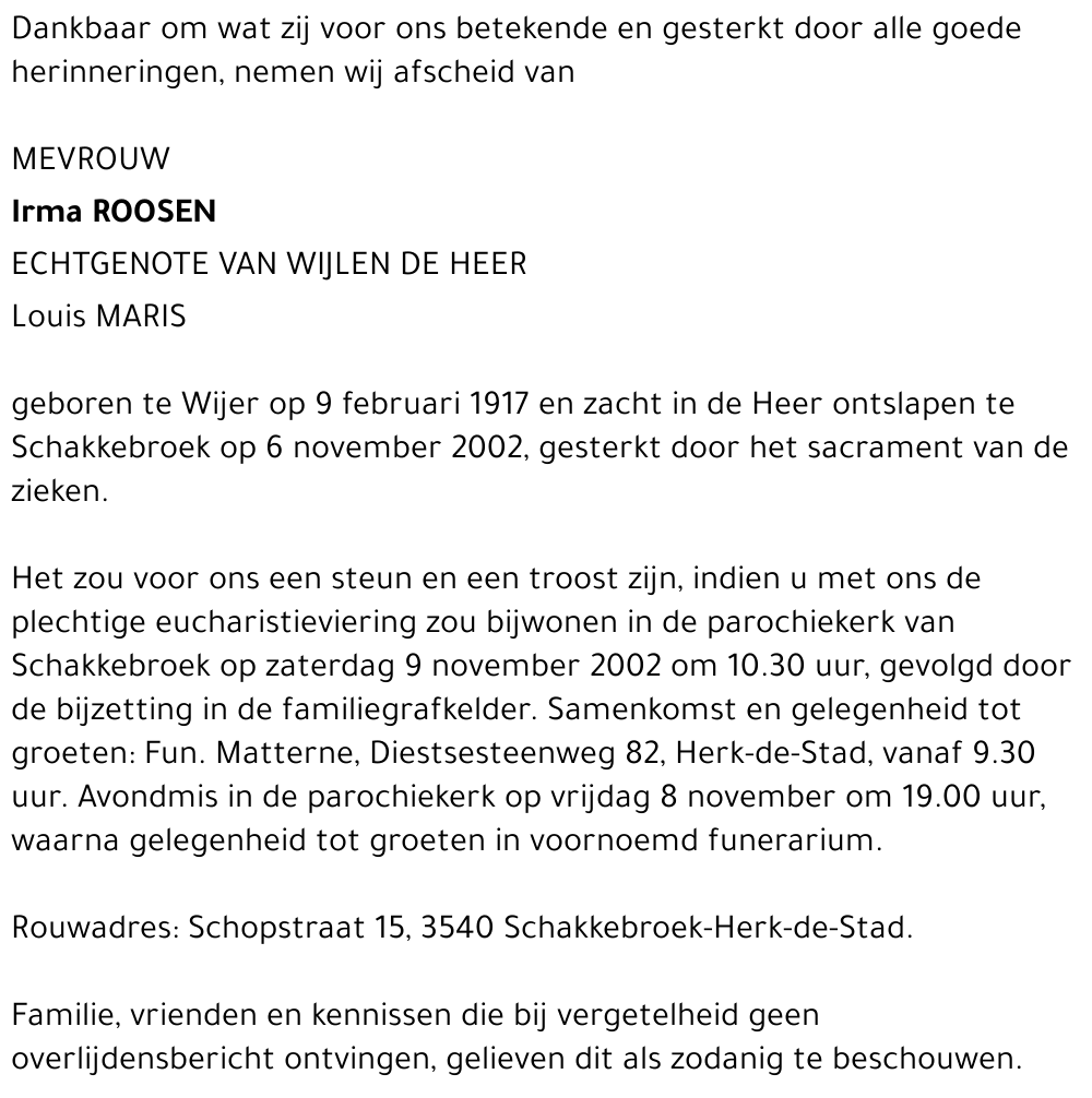 Irma Roosen