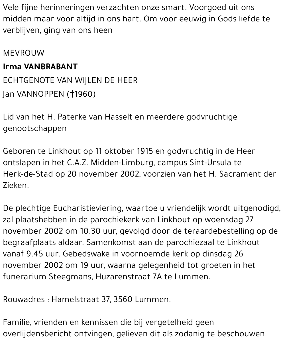 Irma Vanbrabant