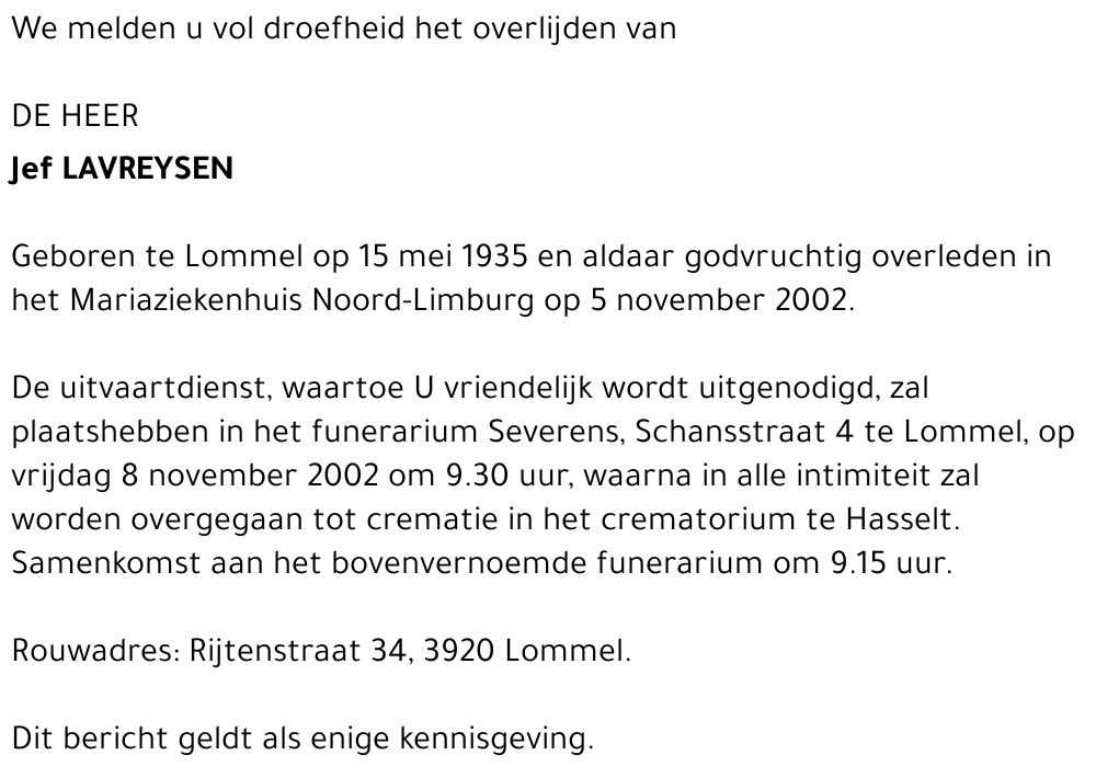 Jef Lavreysen