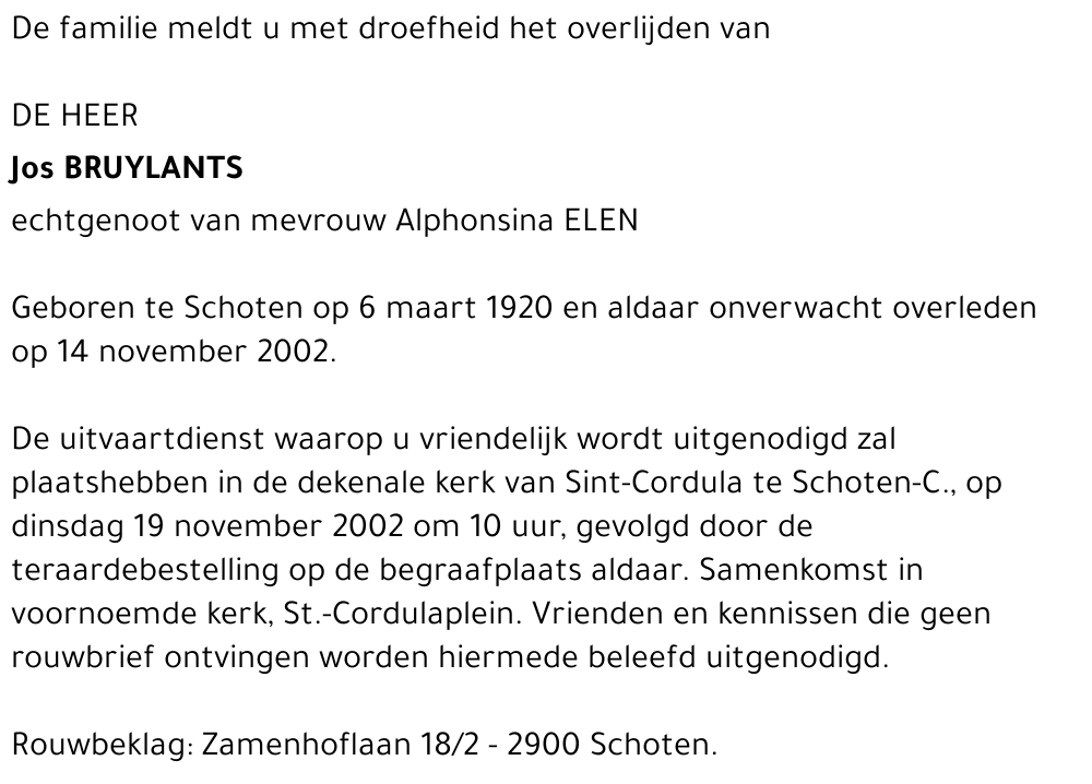 JOS BRUYLANTS