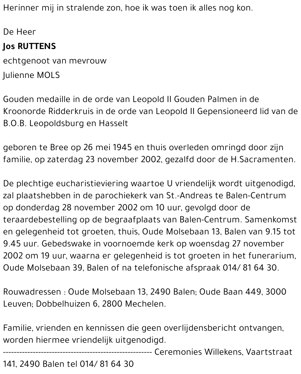 Jos Ruttens