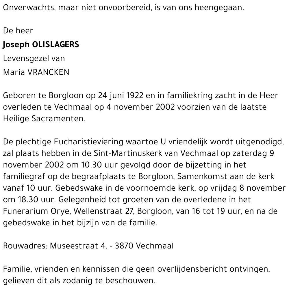 Joseph Olislagers