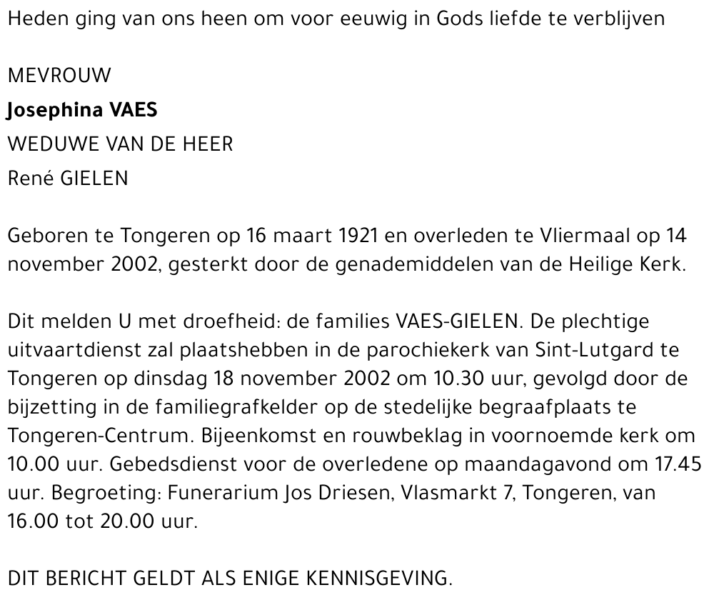 Josephina Vaes