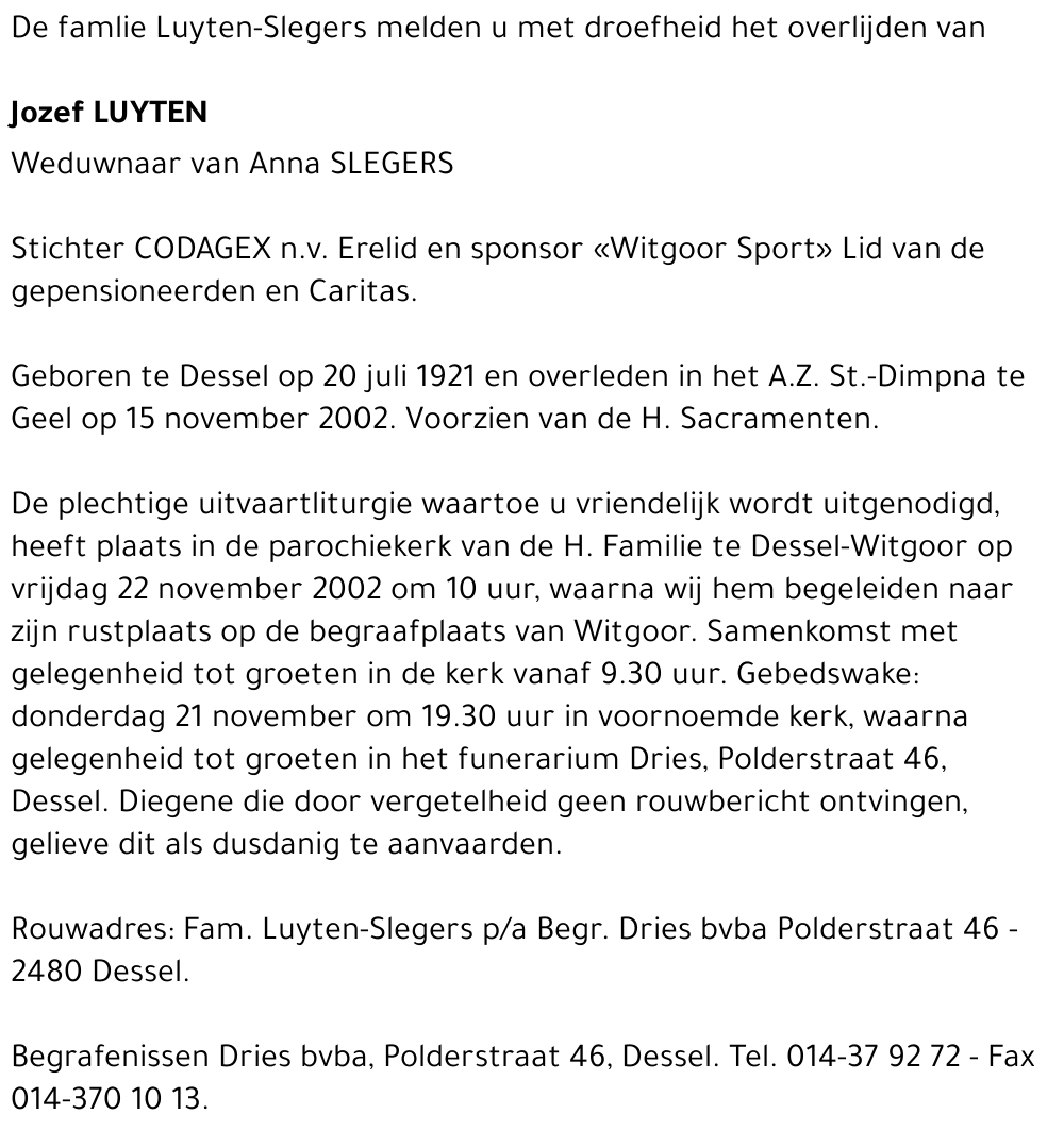 JOZEF LUYTEN