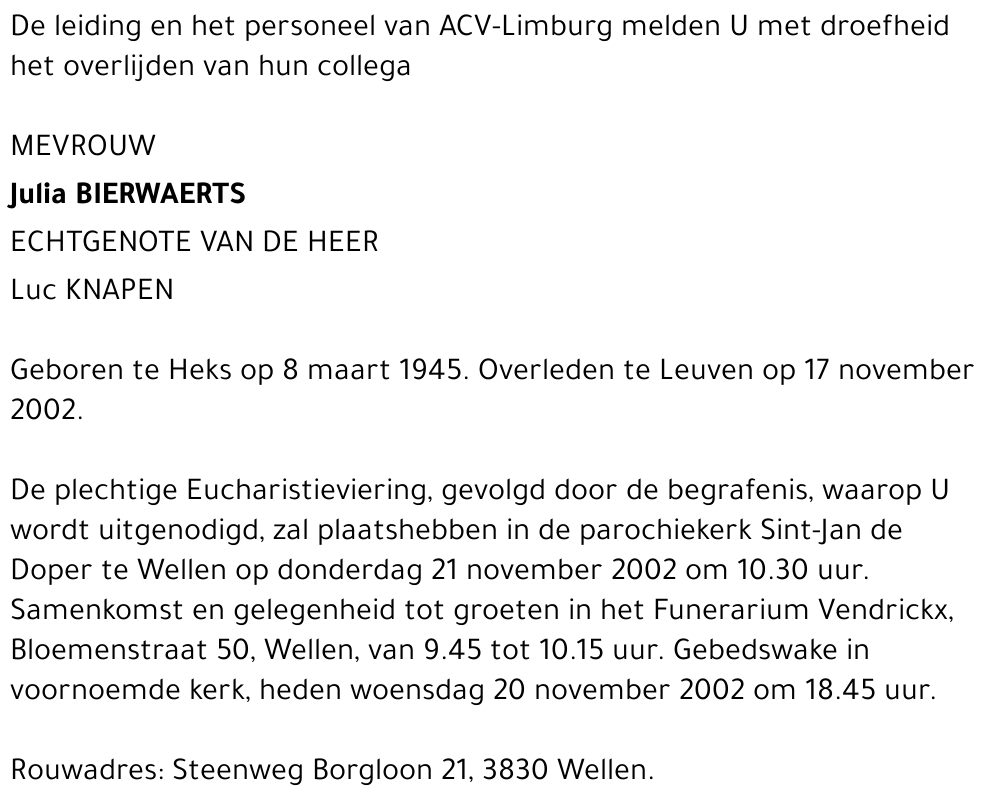 Julia Bierwaerts