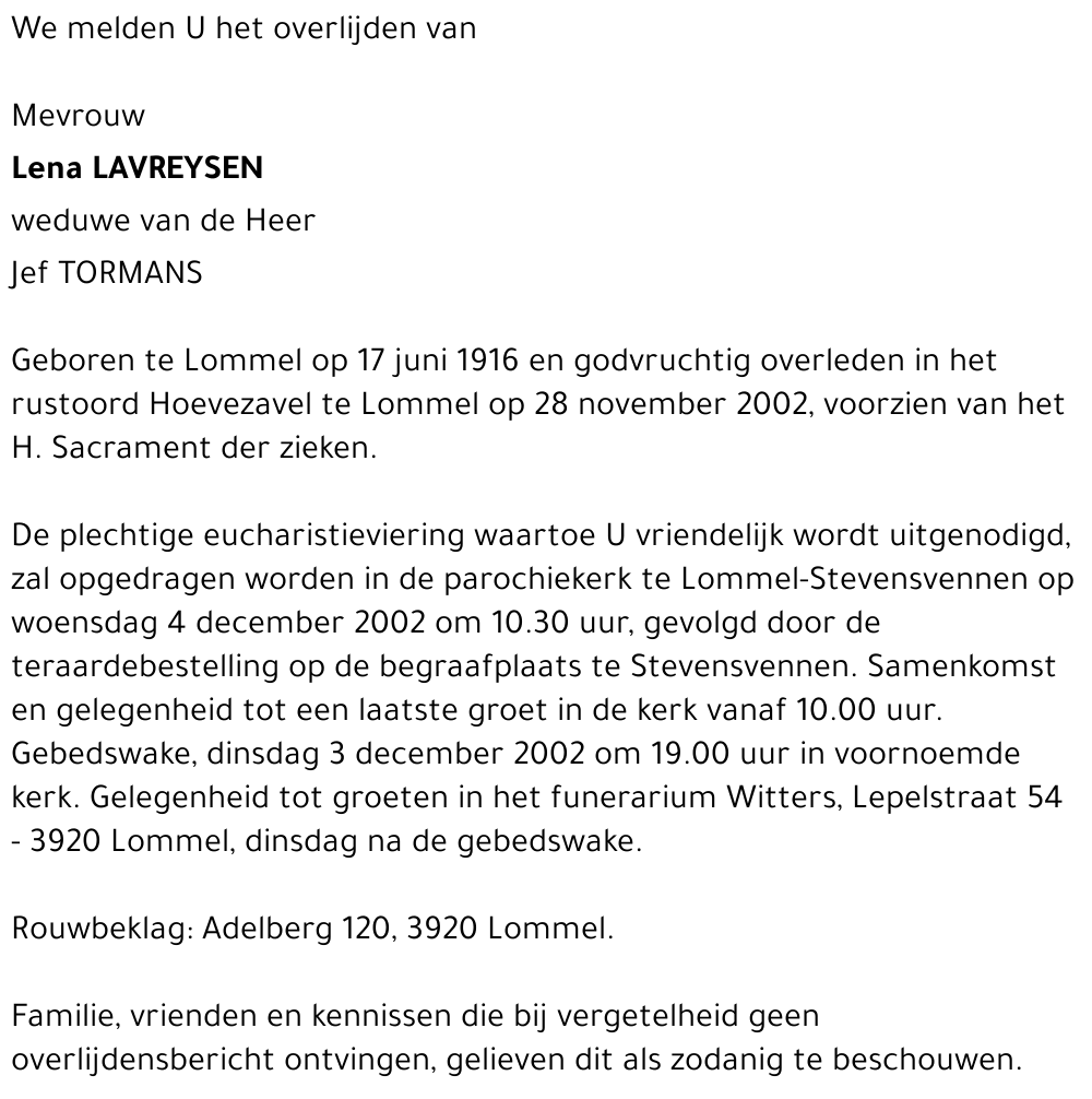 Lena LAVREYSEN