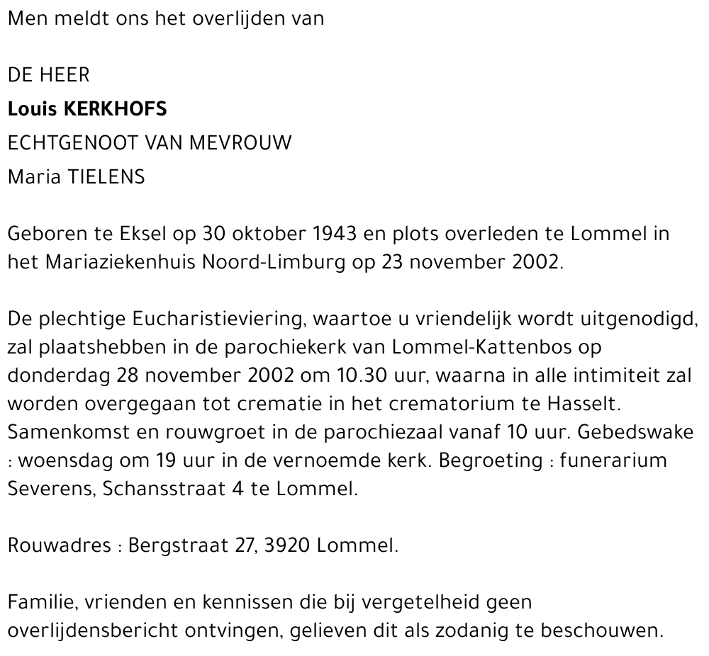 Louis Kerkhofs