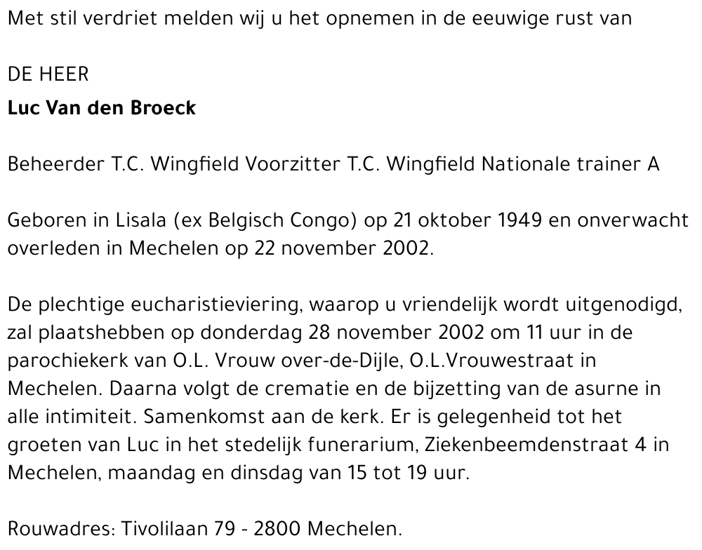 Luc Van den Broeck