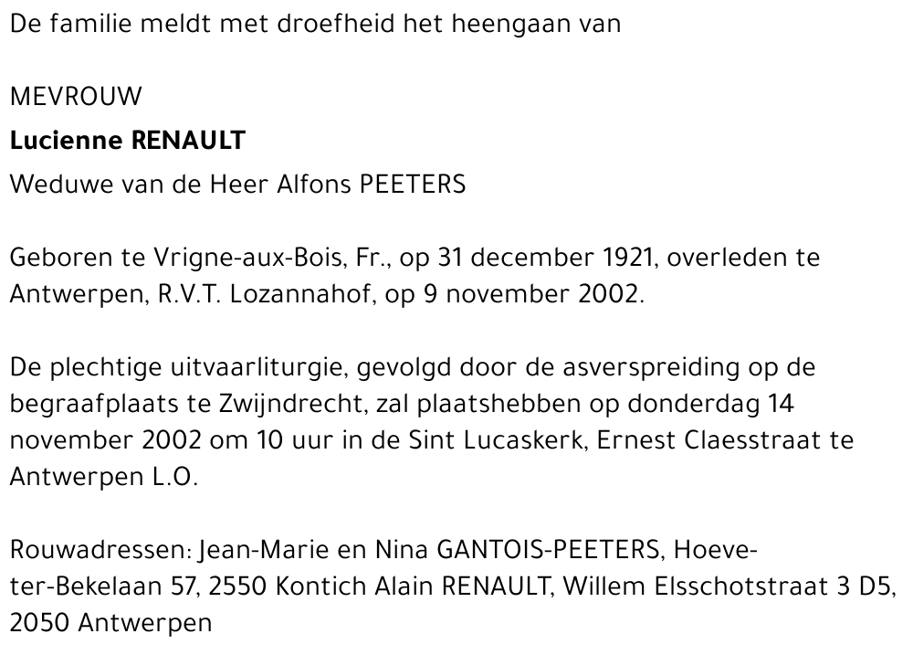 Lucienne RENAULT