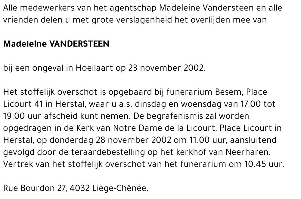 Madeleine Vandersteen