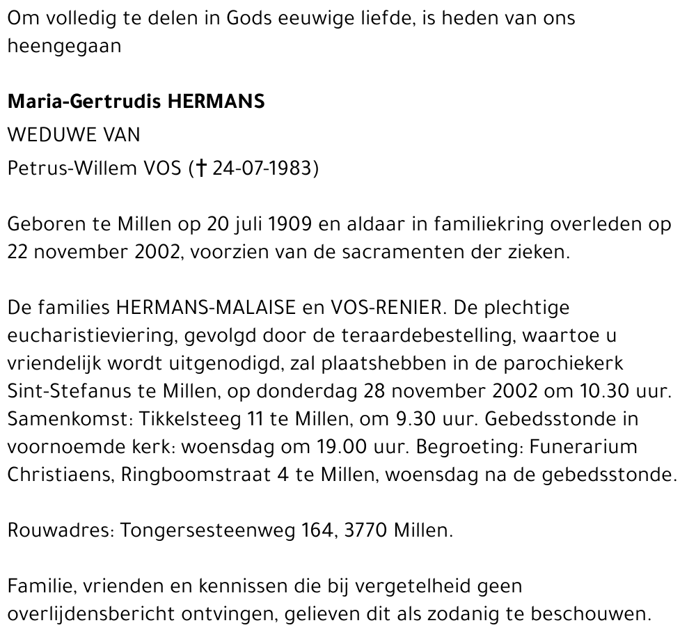 Maria-Gertrudis Hermans