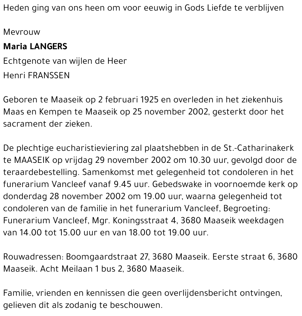 Maria Langers
