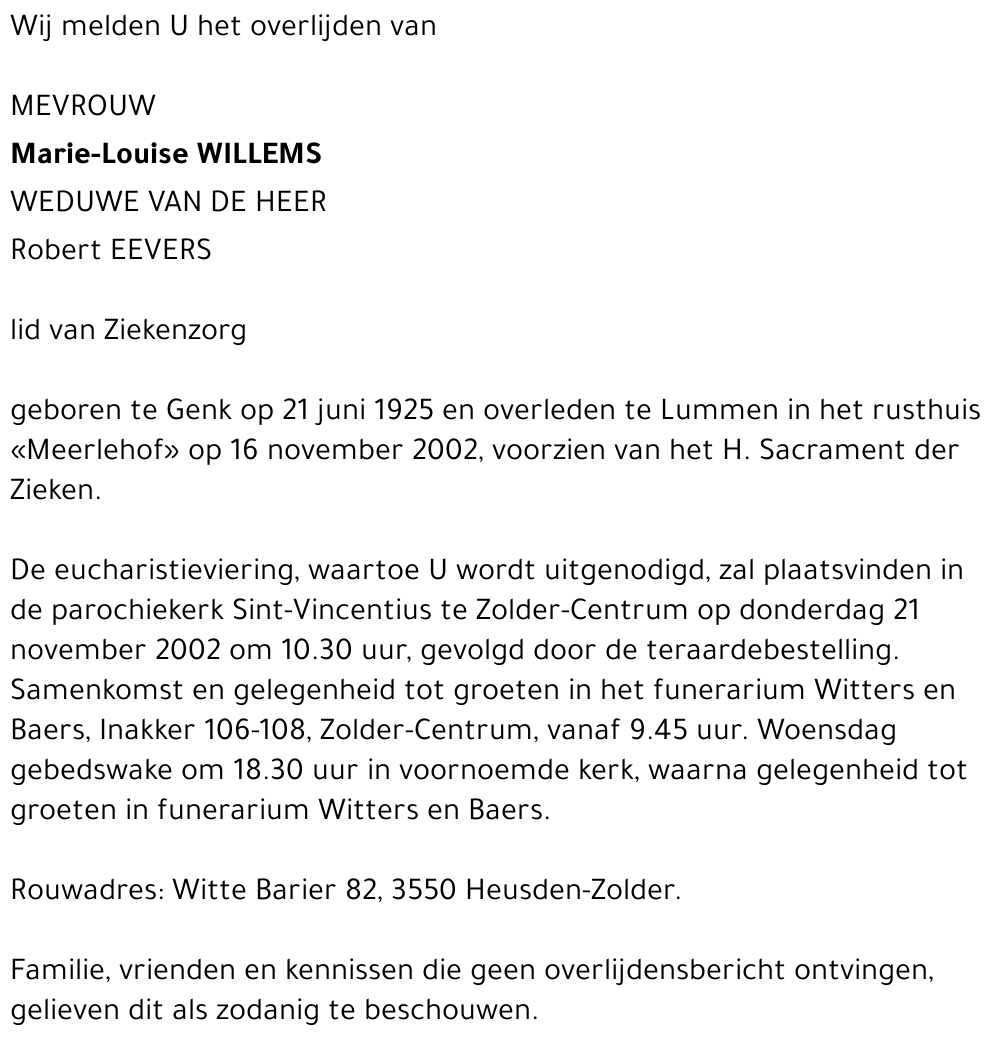 Marie-Louise Willems