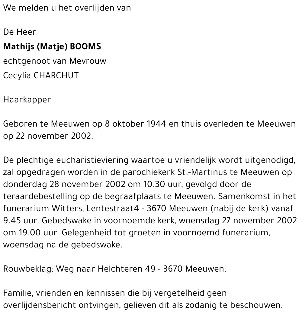 Mathijs (Matje) Booms
