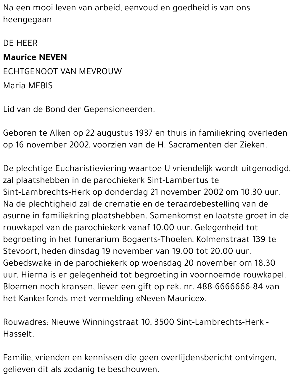 Maurice Neven