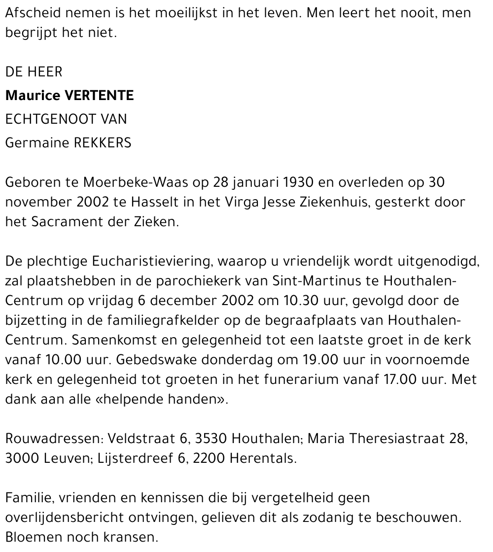 Maurice Vertente