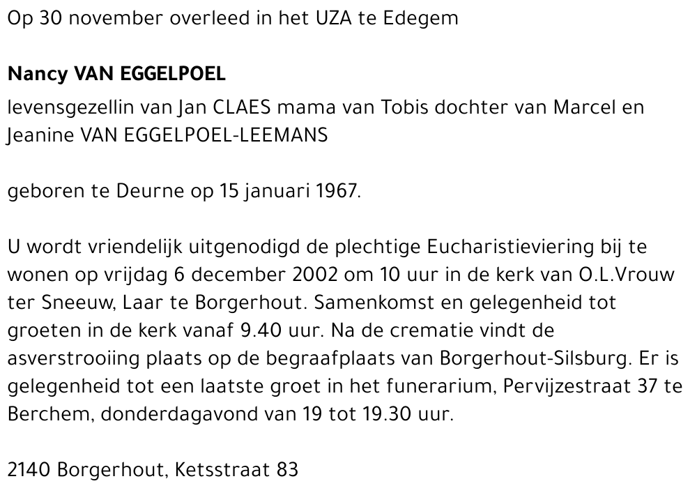 Nancy VAN EGGELPOEL