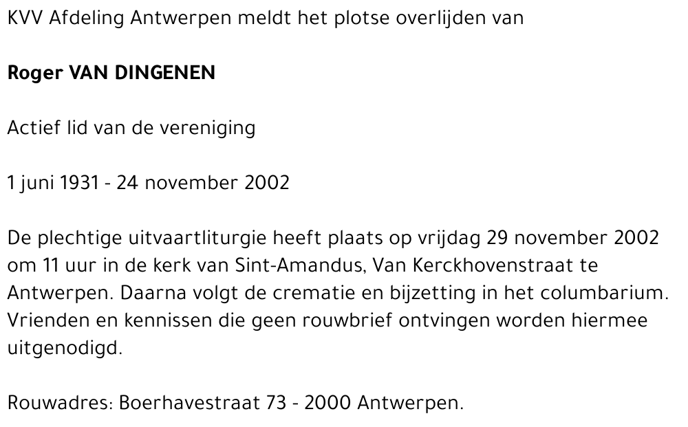 Roger Van Dingenen