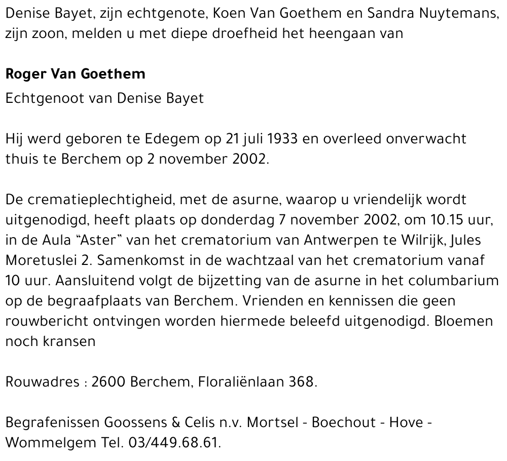 roger van goethem